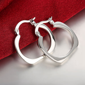 Mini Small Hoop Earring in 18K White Gold Plated
