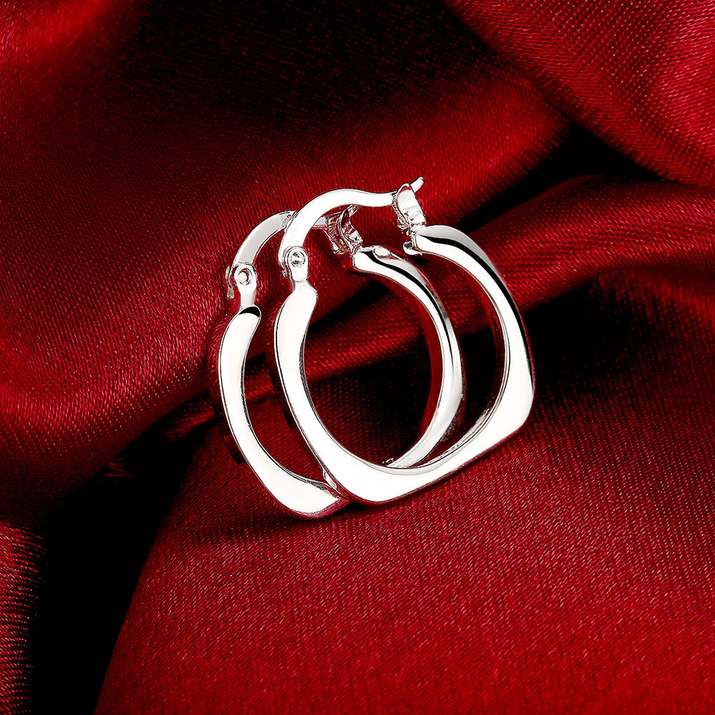 Mini Small Hoop Earring in 18K White Gold Plated