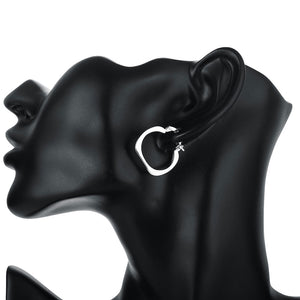 Mini Small Hoop Earring in 18K White Gold Plated