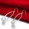 Pearl Drop Drop Earring in 18K White Gold Plated