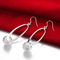 Pearl Drop Drop Earring in 18K White Gold Plated