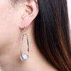 Pearl Drop Drop Earring in 18K White Gold Plated