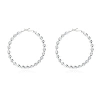 Twist Hoop Earring in 18K White Gold Plated