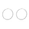 Twist Hoop Earring in 18K White Gold Plated