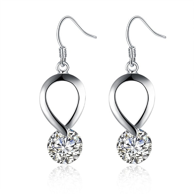 Twisted Swarovski Crystal Hook Earrings - Golden NYC Jewelry www.goldennycjewelry.com fashion jewelry for women