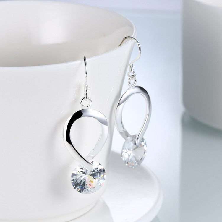 Twisted Swarovski Crystal Hook Earrings - Golden NYC Jewelry www.goldennycjewelry.com fashion jewelry for women
