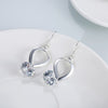Twisted Swarovski Crystal Hook Earrings