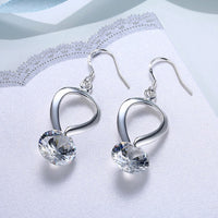 Twisted Swarovski Crystal Hook Earrings