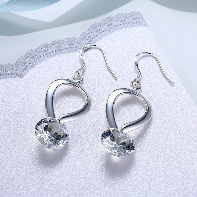Twisted Swarovski Crystal Hook Earrings