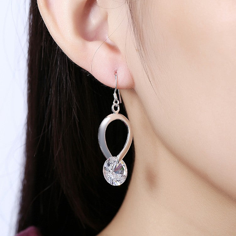 Twisted Swarovski Crystal Hook Earrings