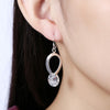 Twisted Austrian Crystal Hook Earrings
