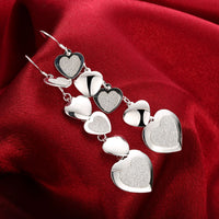5 Heart Drop Earring in 18K White Gold Plated, Earring, Golden NYC Jewelry, Golden NYC Jewelry jewelryjewelry deals, swarovski crystal jewelry, groupon jewelry,, jewelry for mom,