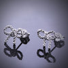 Twist Stud Earring in 18K White Gold Plated