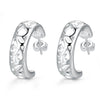 Filigree Stud Earring in 18K White Gold Plated