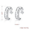 Filigree Stud Earring in 18K White Gold Plated