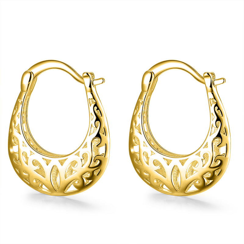 Filigree Leverback French Lock Earringin 18K Gold Plated, Earring, Golden NYC Jewelry, Golden NYC Jewelry  jewelryjewelry deals, swarovski crystal jewelry, groupon jewelry,, jewelry for mom,