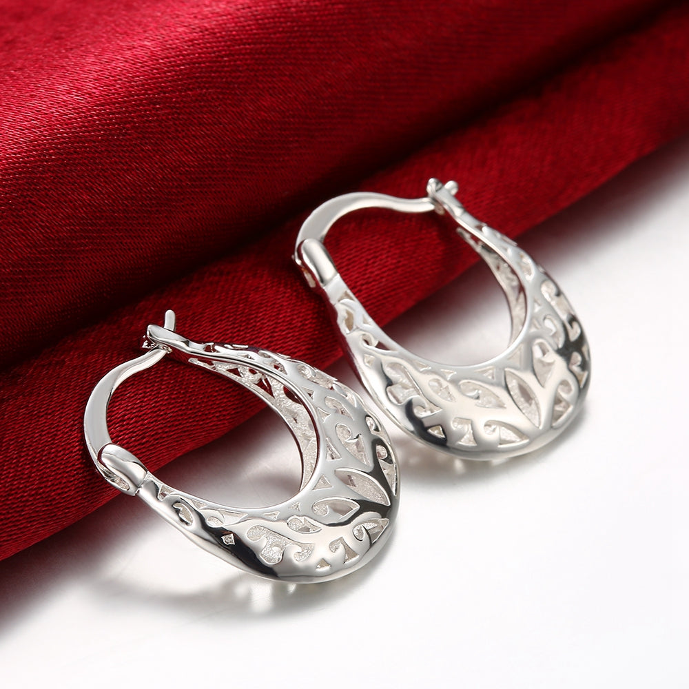 Filigree Leverback French Lock Earringin 18K White Gold Plated, Earring, Golden NYC Jewelry, Golden NYC Jewelry jewelryjewelry deals, swarovski crystal jewelry, groupon jewelry,, jewelry for mom,