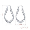 Double Layer Hoop Earring in 18K White Gold Plated