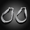 Double Layer Hoop Earring in 18K White Gold Plated