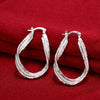 Double Layer Hoop Earring in 18K White Gold Plated