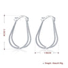 Large Hoop Earring in 18K White Gold Plated