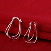 Large Hoop Earring in 18K White Gold Plated