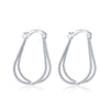 Large Hoop Earring in 18K White Gold Plated