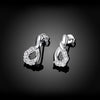 Austrian Crystal Stud Earring in 18K White Gold Plated