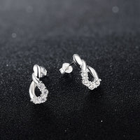 Swarovski Crystal Stud Earring in 18K White Gold Plated