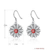 Austrian Crystal Ruby Red Stud Earring in 18K White Gold Plated