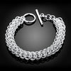 Silver Intertwined Mesh Knot Bracelet