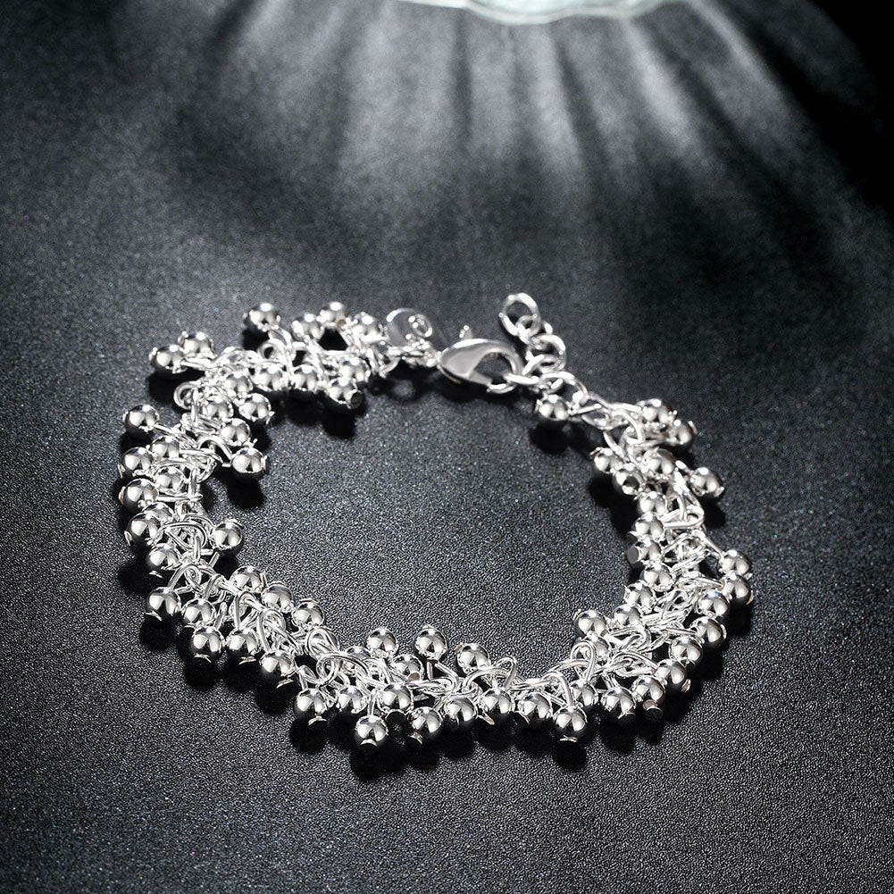 Grape Vined Bracelet in 18K White Gold Plated