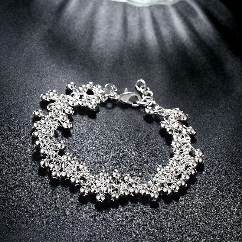 Grape Vined Bracelet in 18K White Gold Plated