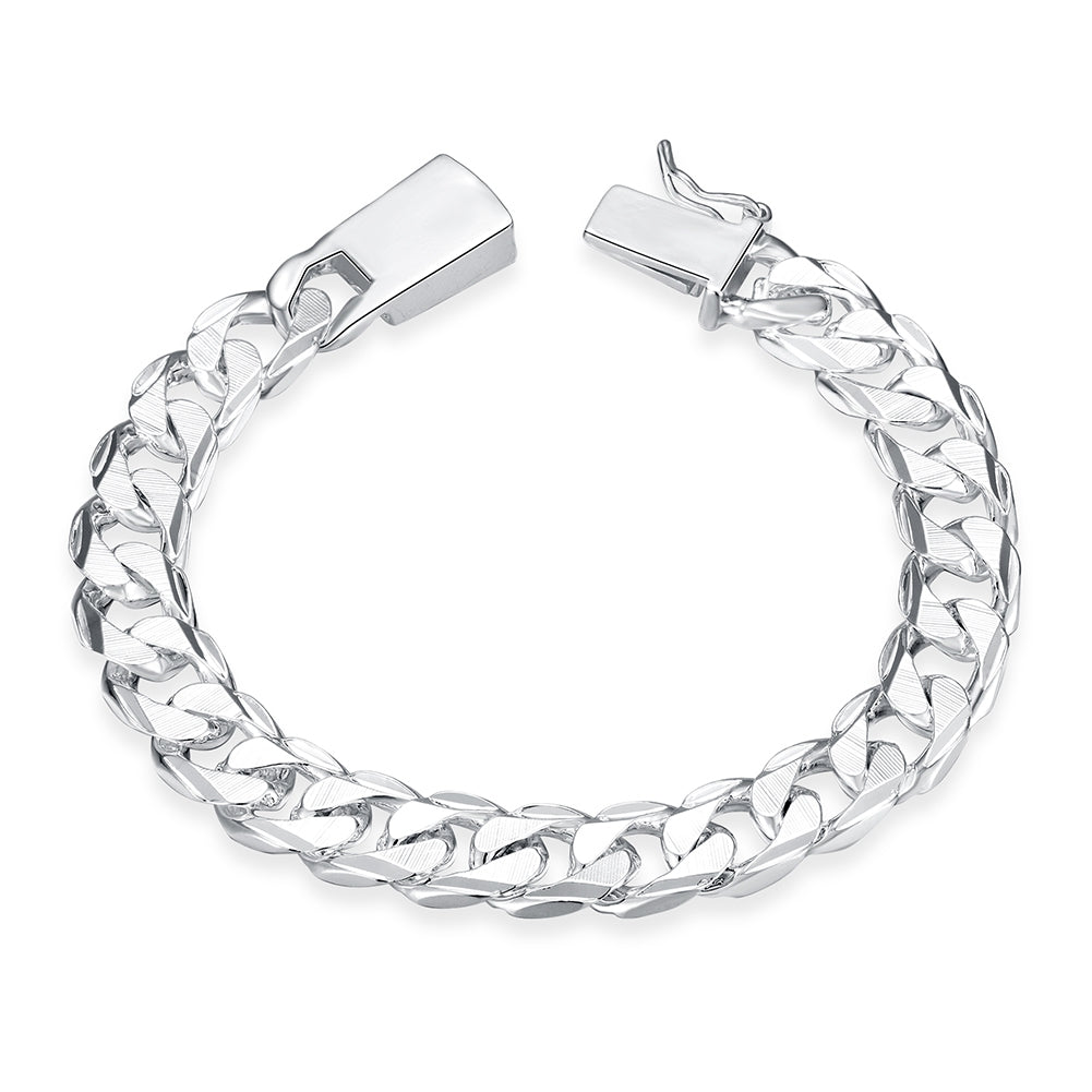 Silver Curb Chain Bracelet