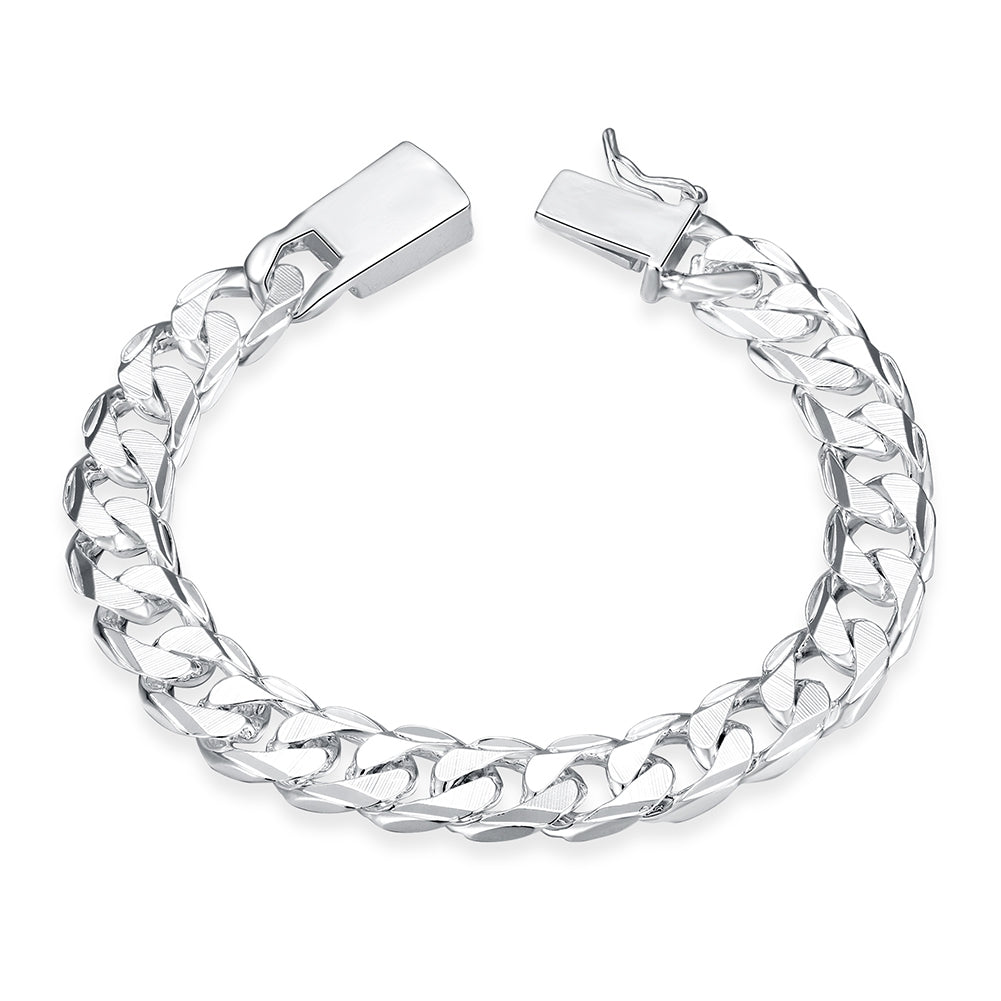 Silver Curb Chain Bracelet