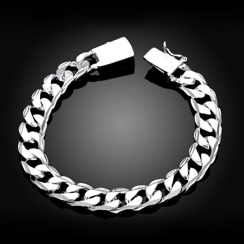 Silver Curb Chain Bracelet