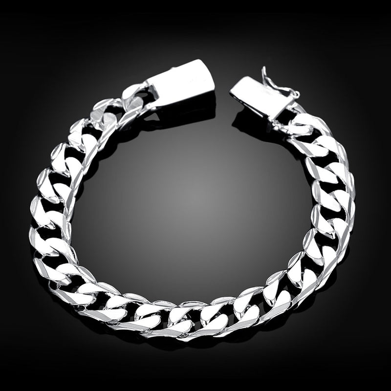 Silver Curb Chain Bracelet