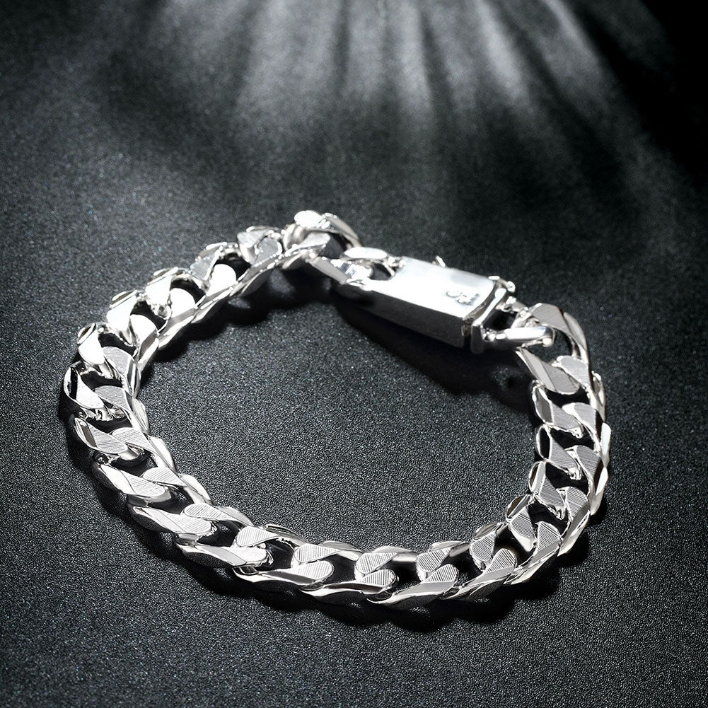 Silver Curb Chain Bracelet