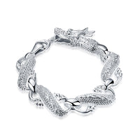 Chinese Dragon Bracelet in 18K White Gold Plated, Bracelet, Golden NYC Jewelry, Golden NYC Jewelry jewelryjewelry deals, swarovski crystal jewelry, groupon jewelry,, jewelry for mom,