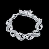 Chinese Dragon Bracelet in 18K White Gold Plated, Bracelet, Golden NYC Jewelry, Golden NYC Jewelry jewelryjewelry deals, swarovski crystal jewelry, groupon jewelry,, jewelry for mom,