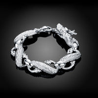 Chinese Dragon Bracelet in 18K White Gold Plated, Bracelet, Golden NYC Jewelry, Golden NYC Jewelry jewelryjewelry deals, swarovski crystal jewelry, groupon jewelry,, jewelry for mom,