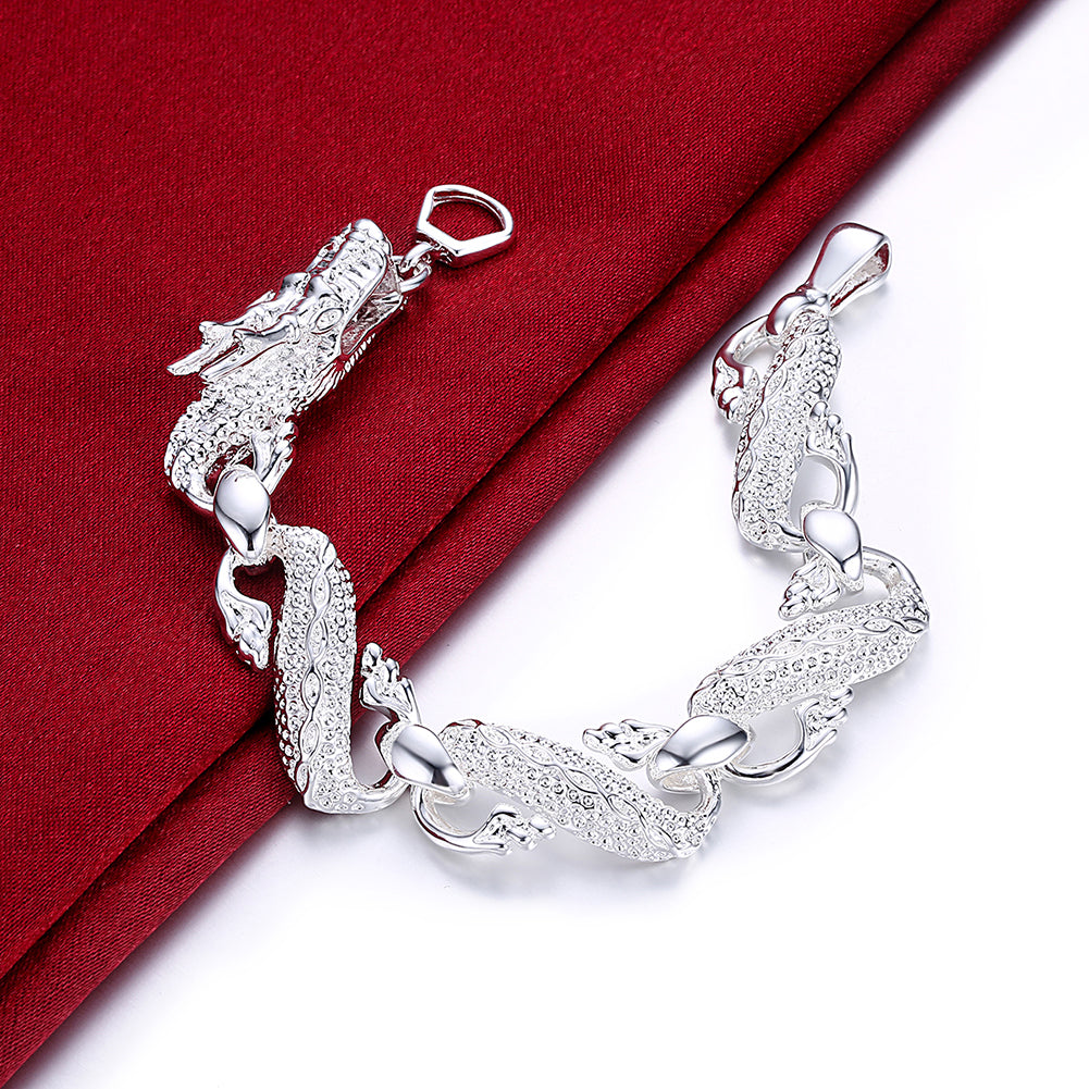 Chinese Dragon Bracelet in 18K White Gold Plated, Bracelet, Golden NYC Jewelry, Golden NYC Jewelry jewelryjewelry deals, swarovski crystal jewelry, groupon jewelry,, jewelry for mom,