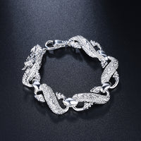Chinese Dragon Bracelet in 18K White Gold Plated, Bracelet, Golden NYC Jewelry, Golden NYC Jewelry jewelryjewelry deals, swarovski crystal jewelry, groupon jewelry,, jewelry for mom,