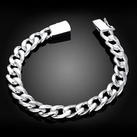 Silver Italian Curb Chain Bracelet
