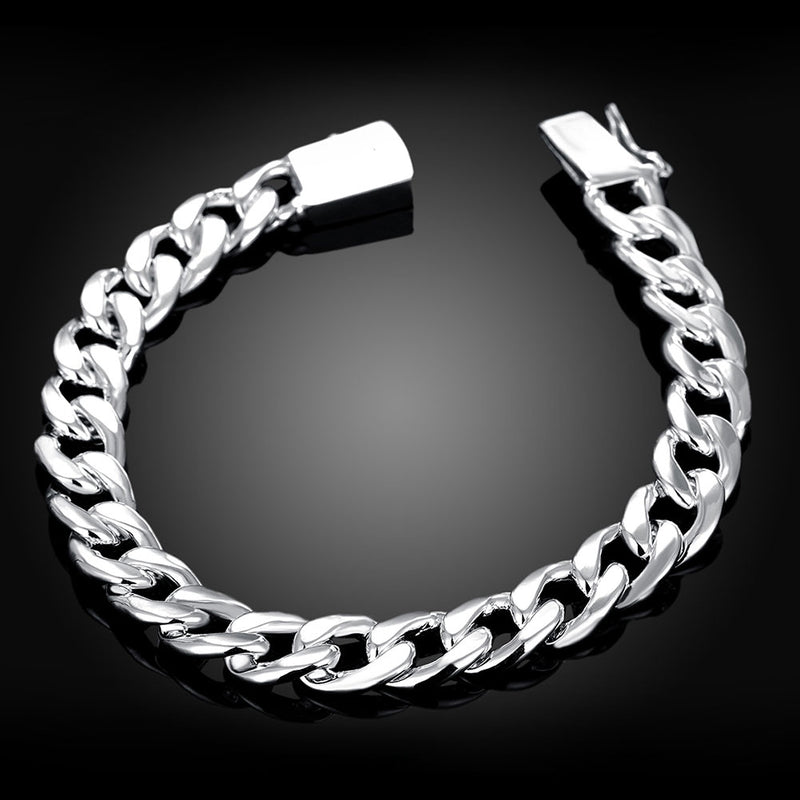 Silver Italian Curb Chain Bracelet