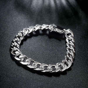 Silver Italian Curb Chain Bracelet