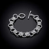 Silver Mesh Knot Toggle Clasp Bracelet