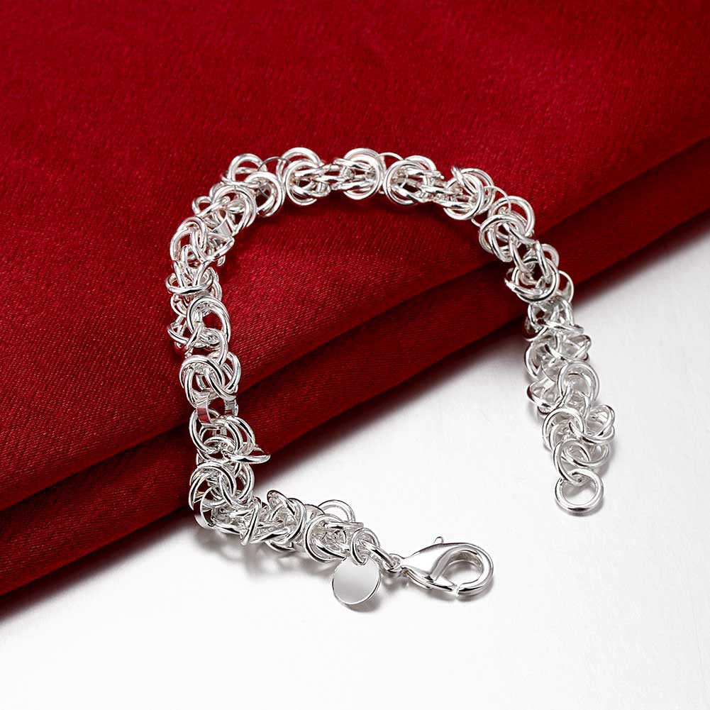 Silver Byzantine Mesh Knot Bracelet