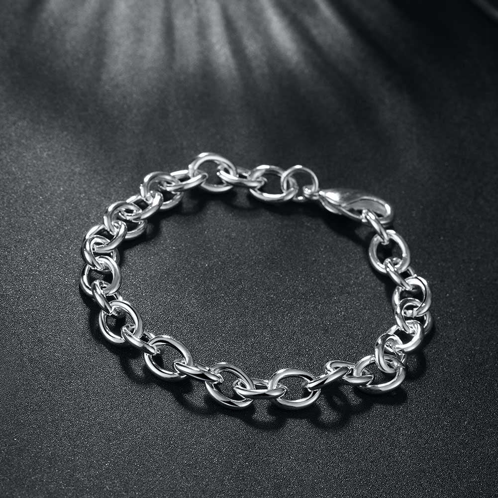 Silver Italian Curb Bracelet