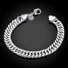 Silver Italian Curb Modern Bracelet